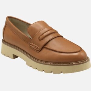 New SANCTUARY Westside Loin light brown leather later lug thick sole heel size 8